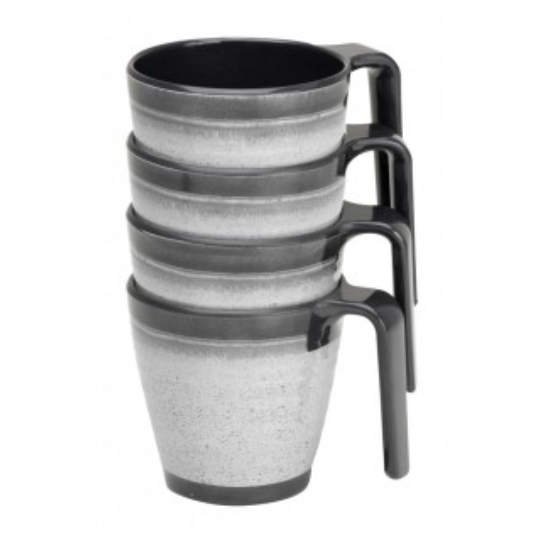 Granite 4pk Stacking Mug Set-Mugs-Miscellaneous-QQ081201A- DC Leisure