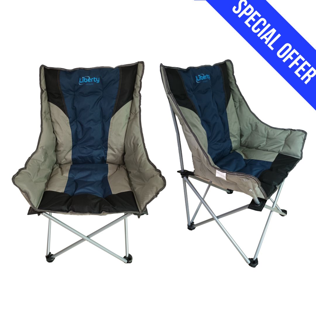 Liberty Comfort Chair - Blue-Camping Chairs-Liberty Leisure-XYC-027-1x2- DC Leisure