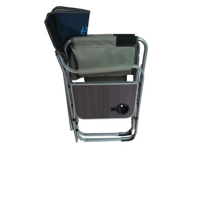 Liberty Folding Directors Chair with Side Table - Blue-Camping Chairs-Liberty Leisure- DC Leisure