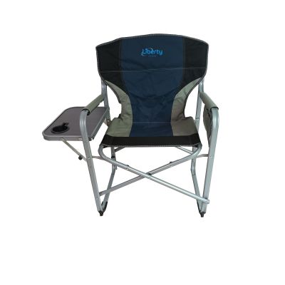 Liberty Folding Directors Chair with Side Table - Blue-Camping Chairs-Liberty Leisure-XYC-025-1- DC Leisure