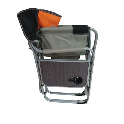 Liberty Folding Directors Chair with Side Table - Orange-Camping Chairs-Liberty Leisure- DC Leisure