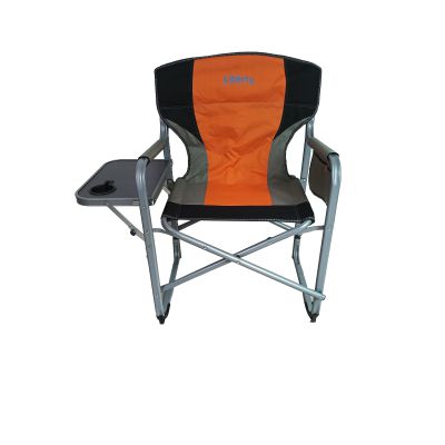 Liberty Folding Directors Chair with Side Table - Orange-Camping Chairs-Liberty Leisure- DC Leisure
