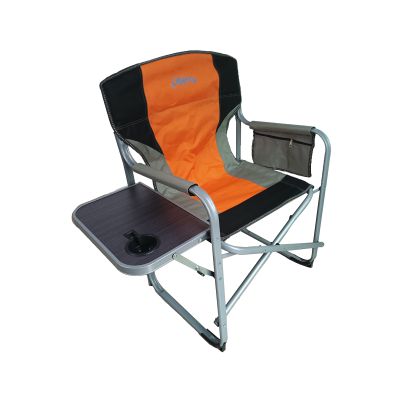 Liberty Folding Directors Chair with Side Table - Orange-Camping Chairs-Liberty Leisure-XYC-025-4- DC Leisure