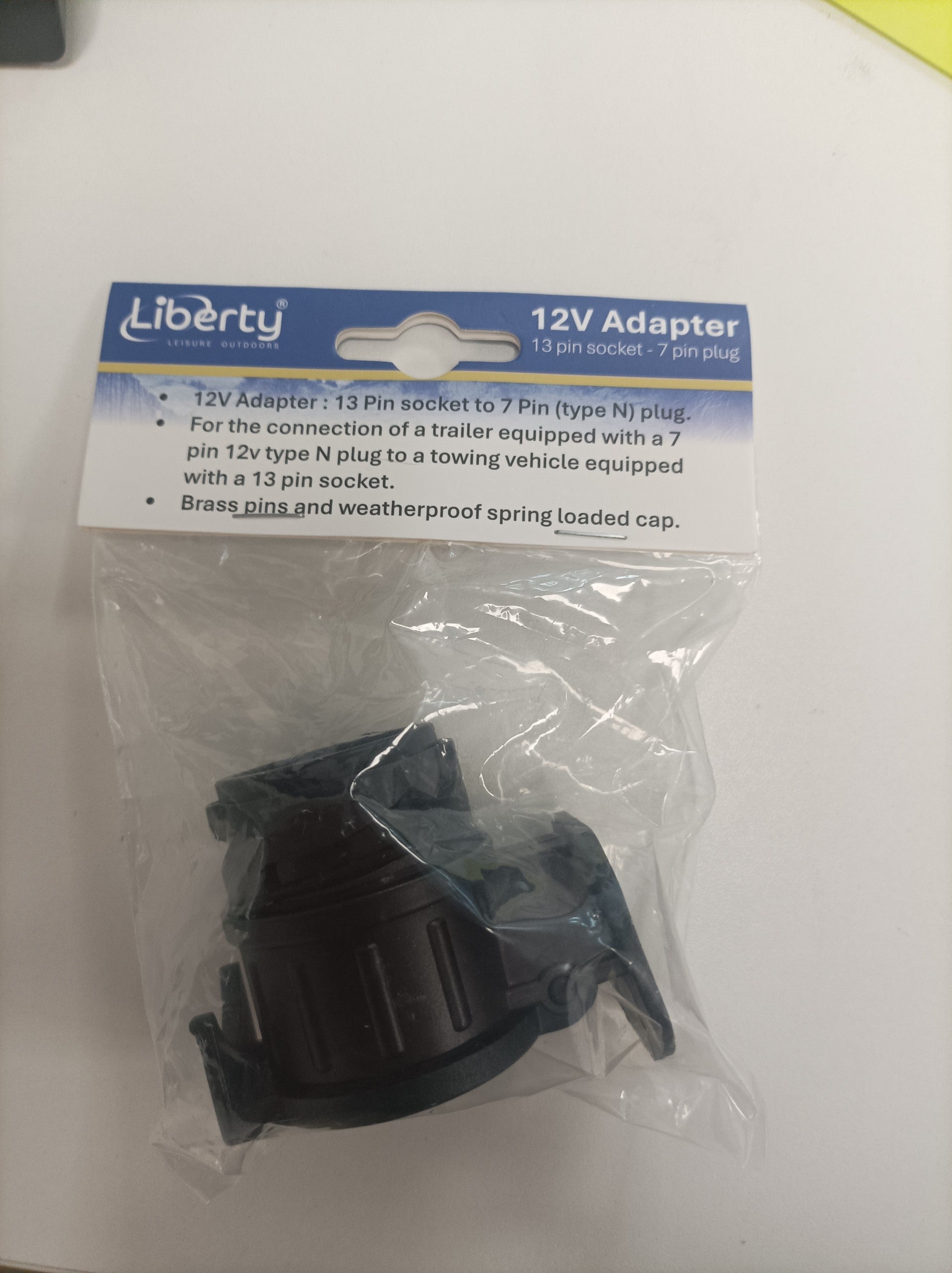 Liberty Leisure Outdoors 12V 13-Pin Socket to 7-Pin (Type N) Plug Towing Adaptor-Miriad Quest Leisure- DC Leisure