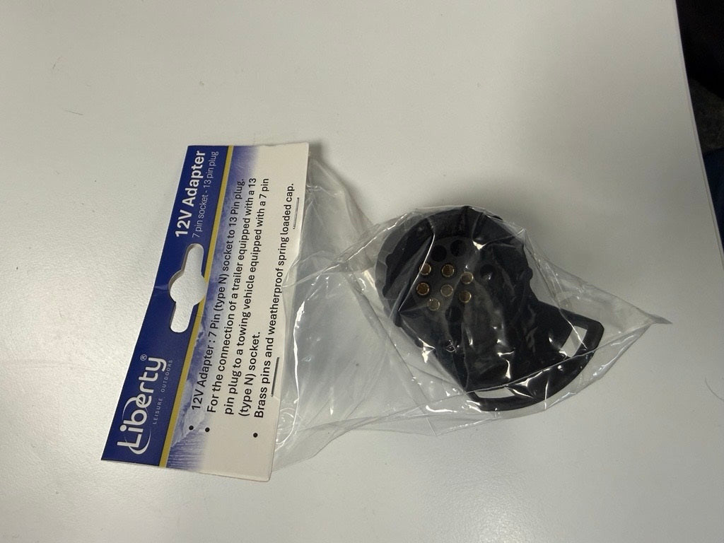 Liberty Leisure Outdoors 12V 7-Pin (Type N) Socket to 13-Pin Plug Towing Adaptor-12V Adapter-Miriad Quest Leisure- DC Leisure