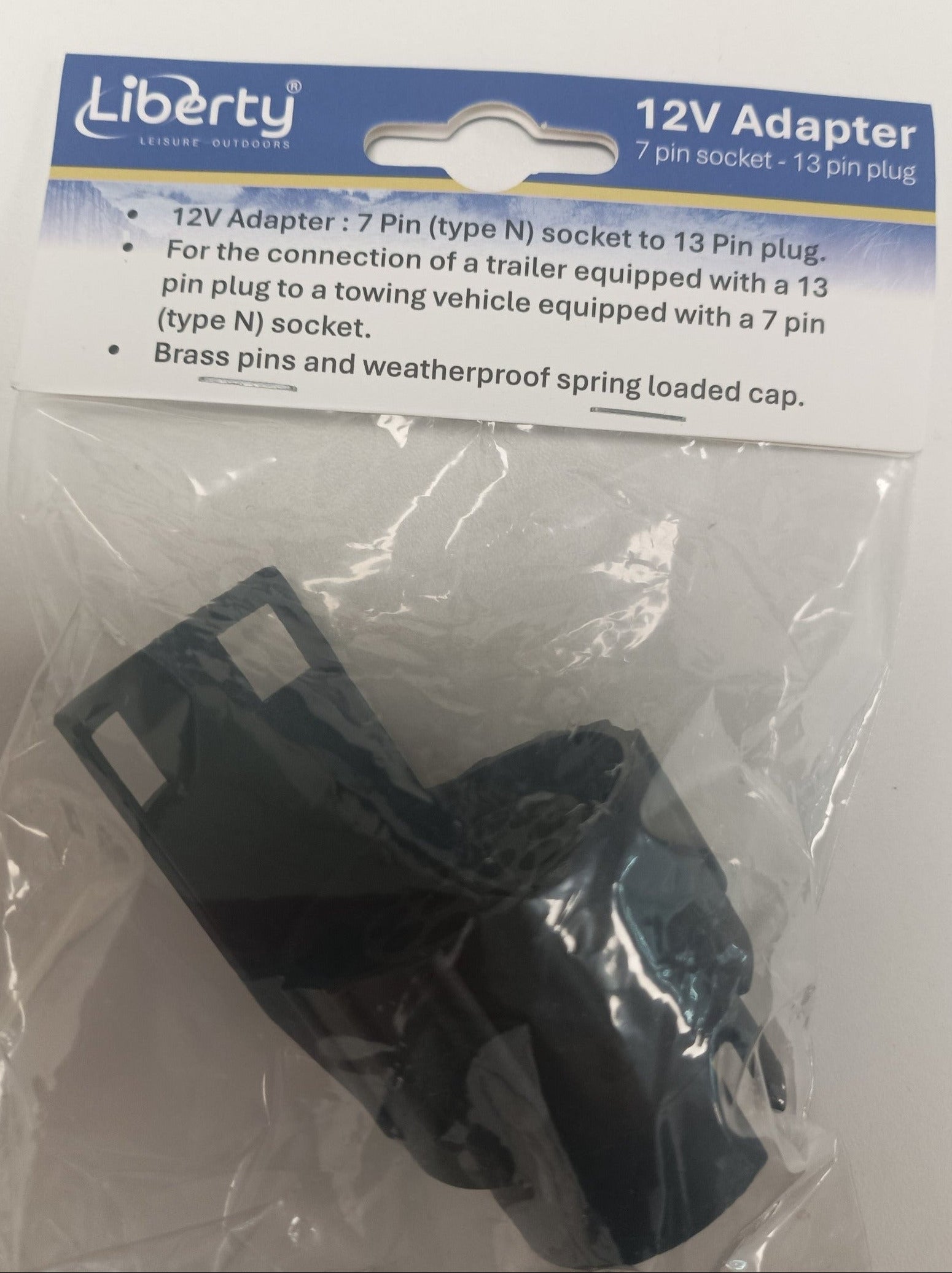 Liberty Leisure Outdoors 12V 7-Pin (Type N) Socket to 13-Pin Plug Towing Adaptor-12V Adapter-Miriad Quest Leisure- DC Leisure