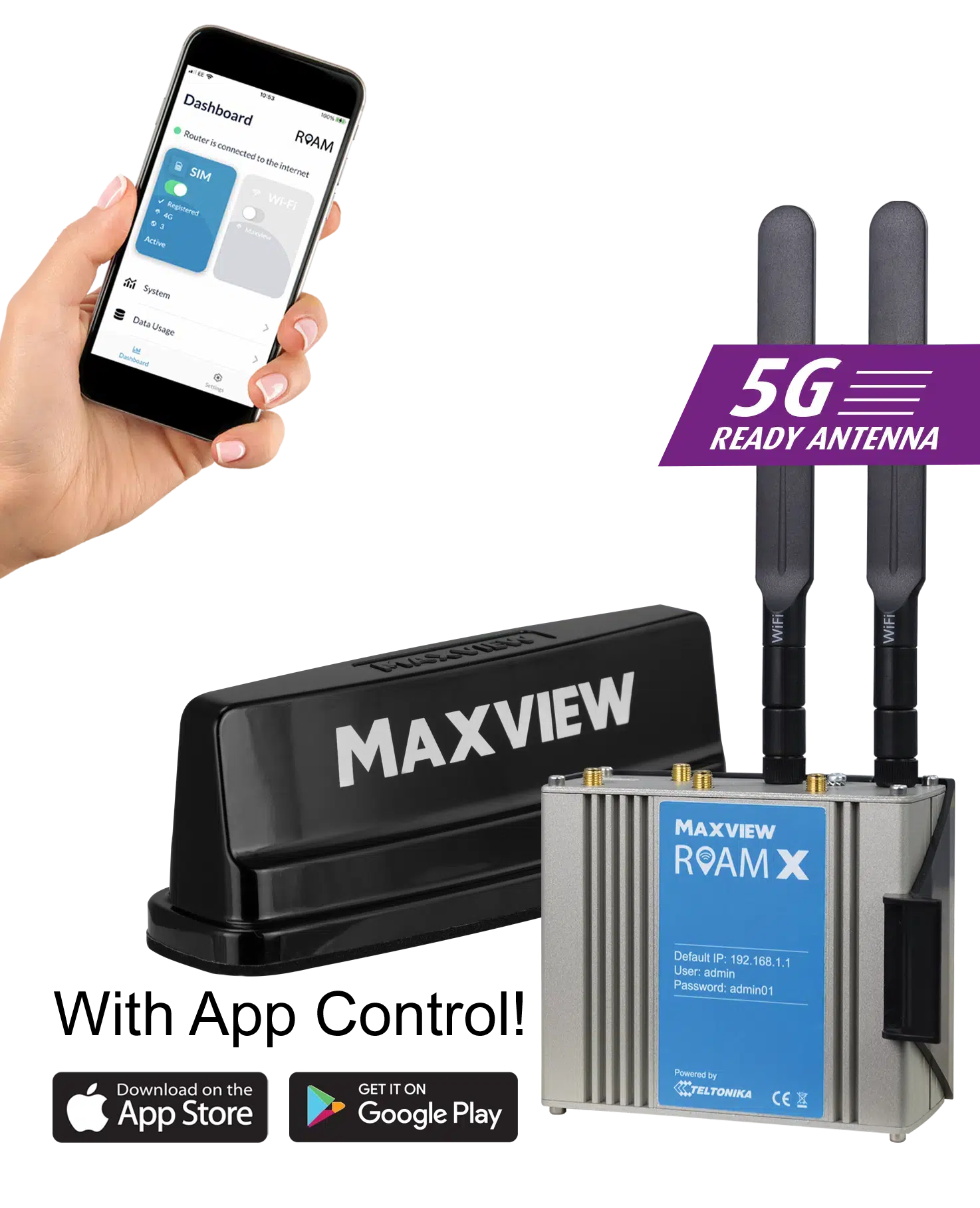 Maxview Roam X Campervan Mobile WIFI System-Antennas-Maxview-MXL057/B- DC Leisure