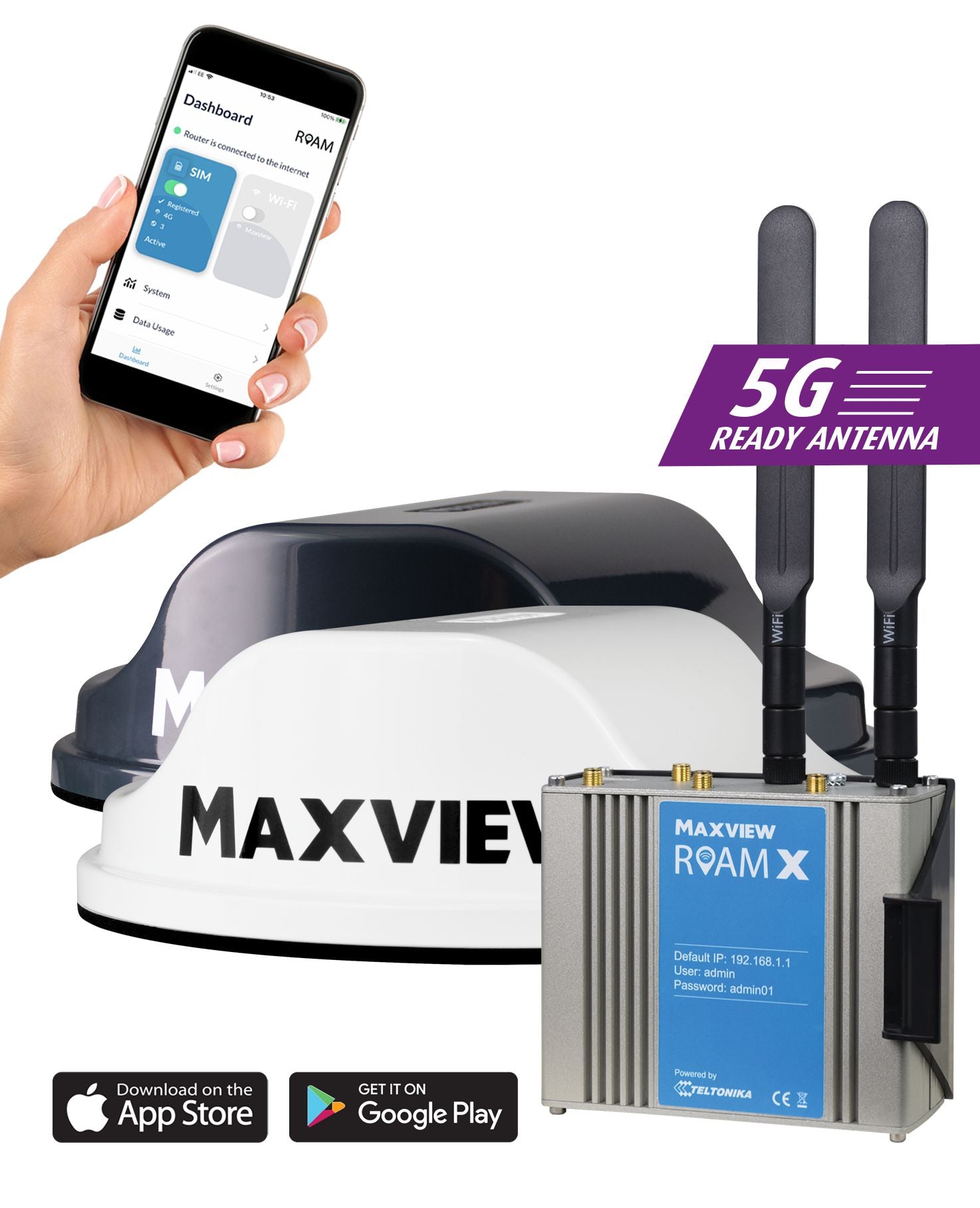 Maxview Roam X Motorhome & Caravan Mobile 4G WIFI System -5G Ready Antenna-Antennas-Maxview- DC Leisure