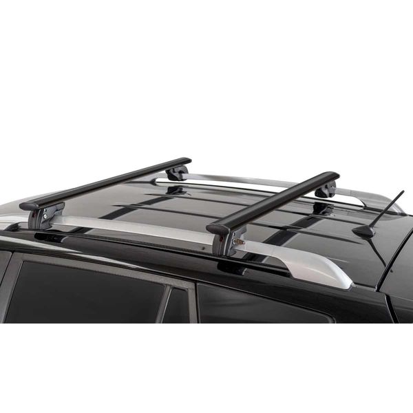 Menabo Jackson Black XL Raised Rail Roof Bars 1340mm (90kg Max.)-Roof Racks & Rails-Menabo- DC Leisure