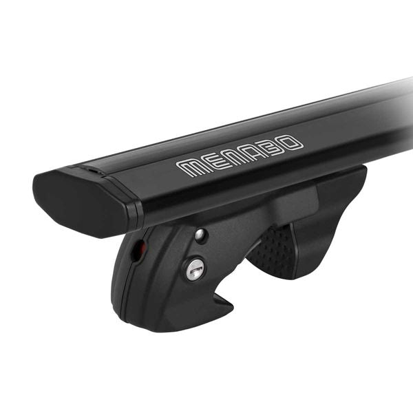 Menabo Jackson Black XL Raised Rail Roof Bars 1340mm (90kg Max.)-Roof Racks & Rails-Menabo- DC Leisure