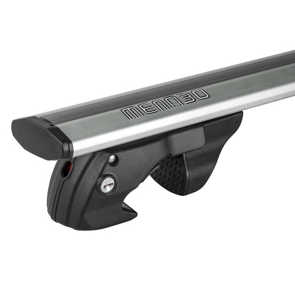Menabo Jackson Silver Raised Rail Roof Bars 1200mm – 90kg Aluminium Cross Bars with Lock-Roof Racks & Rails-Menabo- DC Leisure