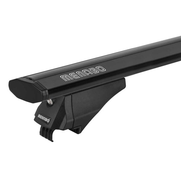 Menabo Leopard Black Roof Bars 1200mm – Aerodynamic Aluminium, 75kg Max-Roof Racks & Rails-Menabo- DC Leisure