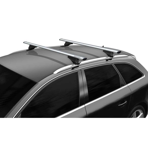 Menabo Leopard Silver Roof Bars 1200mm – Aerodynamic, 75kg Max Load-Roof Racks & Rails-Menabo- DC Leisure
