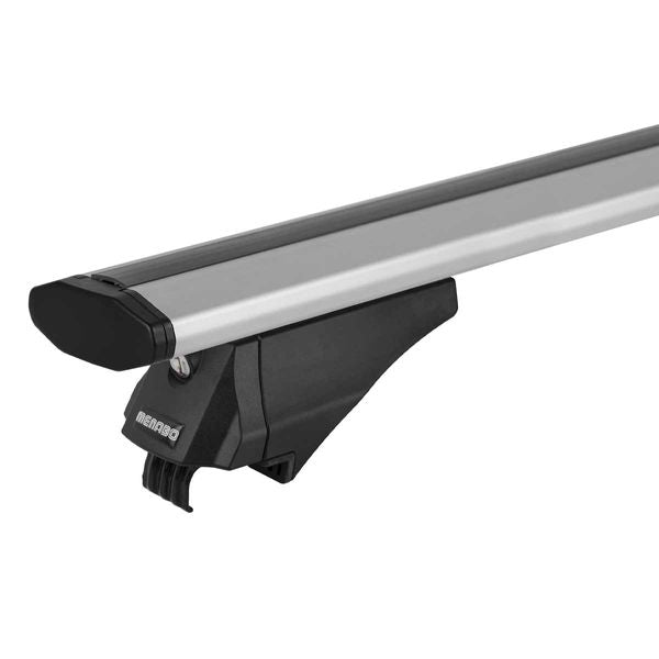 Menabo Leopard Silver Roof Bars 1200mm – Aerodynamic, 75kg Max Load-Roof Racks & Rails-Menabo- DC Leisure