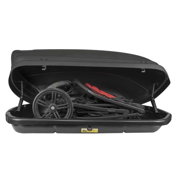 Menabo Mania 400 Litre Black Roof Box – Secure, Lockable Car Cargo Storage-Roof Box-Menabo- DC Leisure