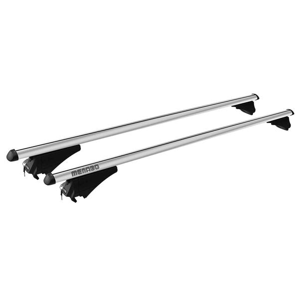 Menabo Tiger Silver Duo Rail Roof Bars 1185mm (75kg Max.)-Roof Racks & Rails-Menabo- DC Leisure