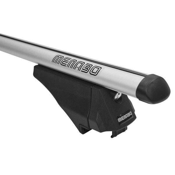 Menabo Tiger Silver XL Duo Rail Roof Bars 1315mm – 75kg Aluminium Cross Bars with Lock-Roof Racks & Rails-Menabo- DC Leisure