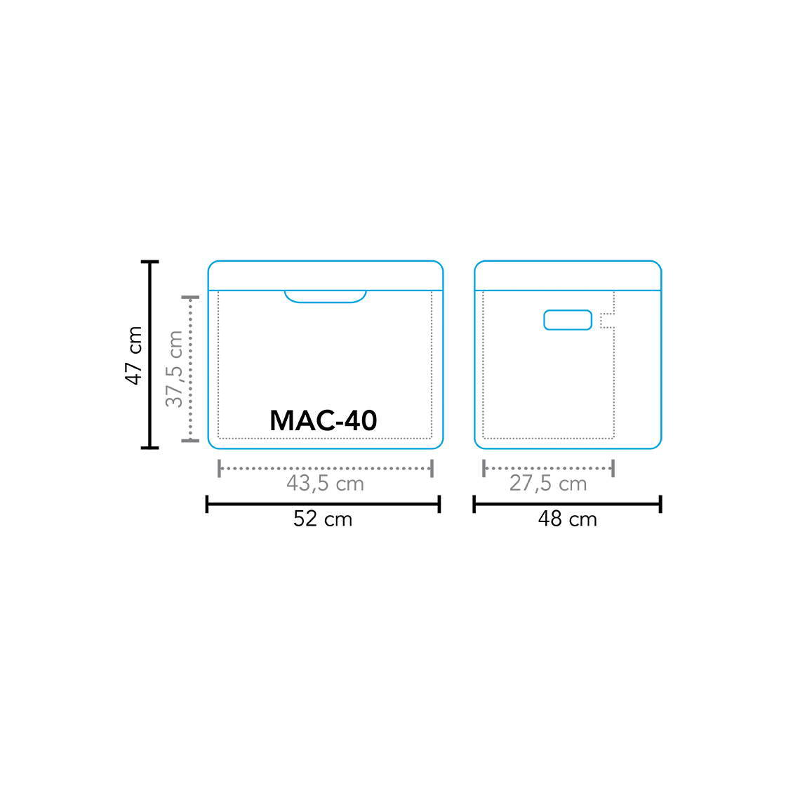 Mestic MAC-40 Hybrid Absorption 3-Way Cool Box 42 Litre-cool box-Mestic- DC Leisure