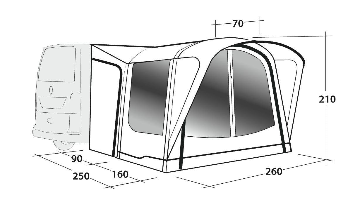 Outwell Newburg 160 Drive Away Campervan Air Awning-Drive Away Awnings-Outwell- DC Leisure