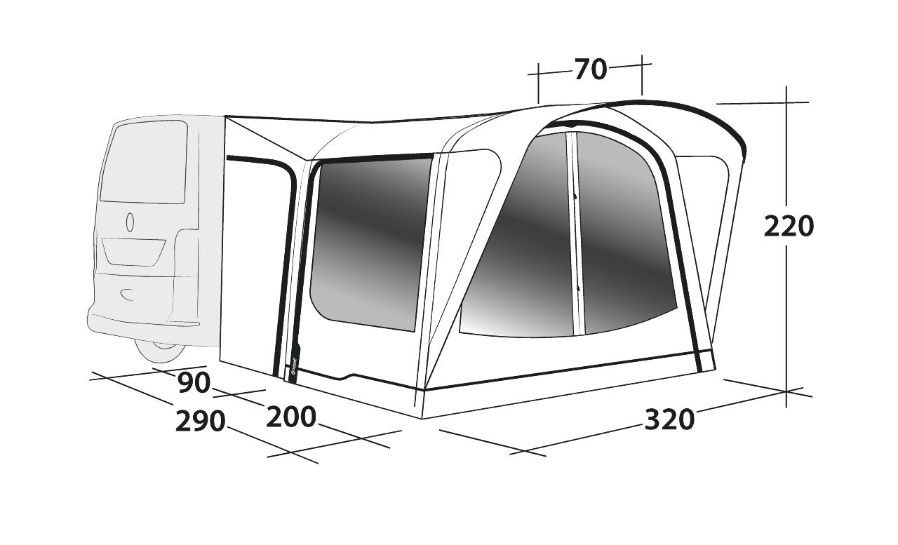 Outwell Parkville 200SA - Updated for 2023-Drive Away Awning-Outwell-5709388127631-111355- DC Leisure