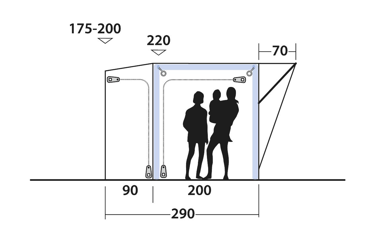 Outwell Parkville 200SA - Updated for 2023-Drive Away Awning-Outwell- DC Leisure