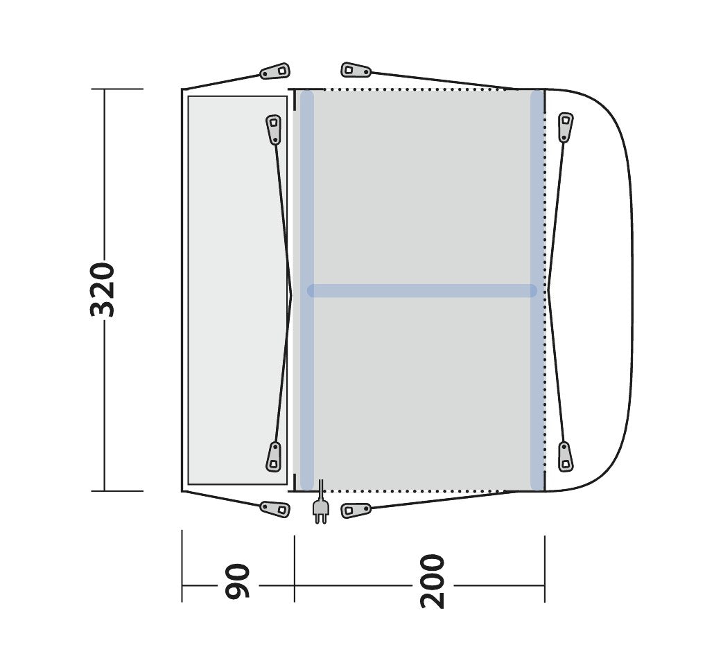 Outwell Parkville 200SA - Updated for 2023-Drive Away Awning-Outwell- DC Leisure