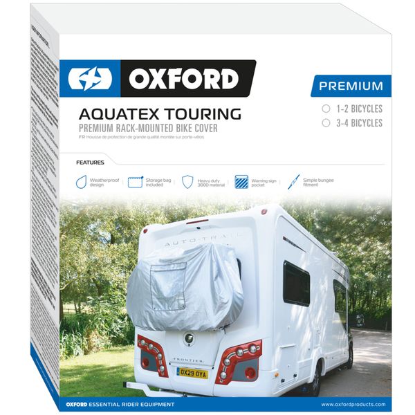 Oxford Aquatex Touring Premium Rack-Mounted Bike Cover – Waterproof Protection for Bikes-Bike Cover-Oxford- DC Leisure
