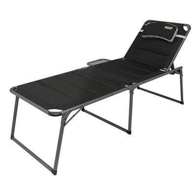 Quest Elite Vienna Pro Lounge Bed with Slide-Out Side Table-Camp Furniture-DC Leisure - DC Leisure