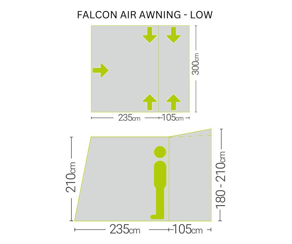 Quest Falcon 300 Air Drive Away Awning-Drive Away Awnings-Quest- DC Leisure