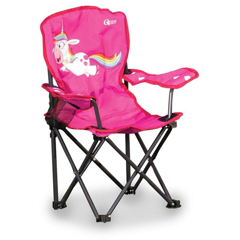 Quest Kids Unicorn Folding Camping Garden Chair-Camping Chair-Quest Leisure-5055924809036-5203U- DC Leisure