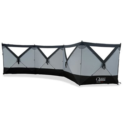 Quest Screen Shield Quad Vision – Premium Folding Windbreak with Windows-Windbreak-Miriad Quest Leisure- DC Leisure