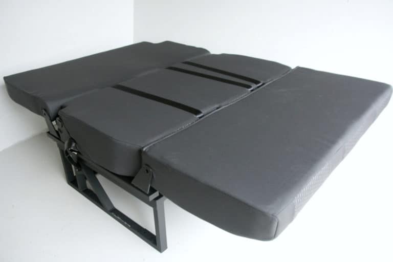 RIB bed 130cm Fixed with ISOFIX - Black Leatherette Vinyl-Seating & Beds-Rib- DC Leisure