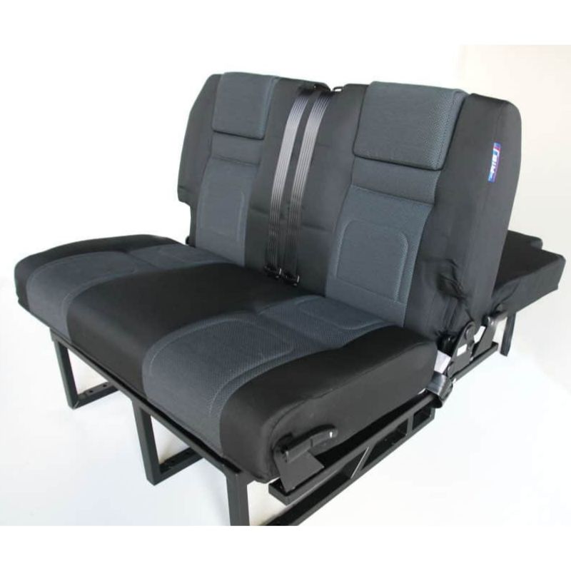 Rib bed 130cm Fixed with ISOFIX - Black Fabric-Seating & Beds-Rib- DC Leisure