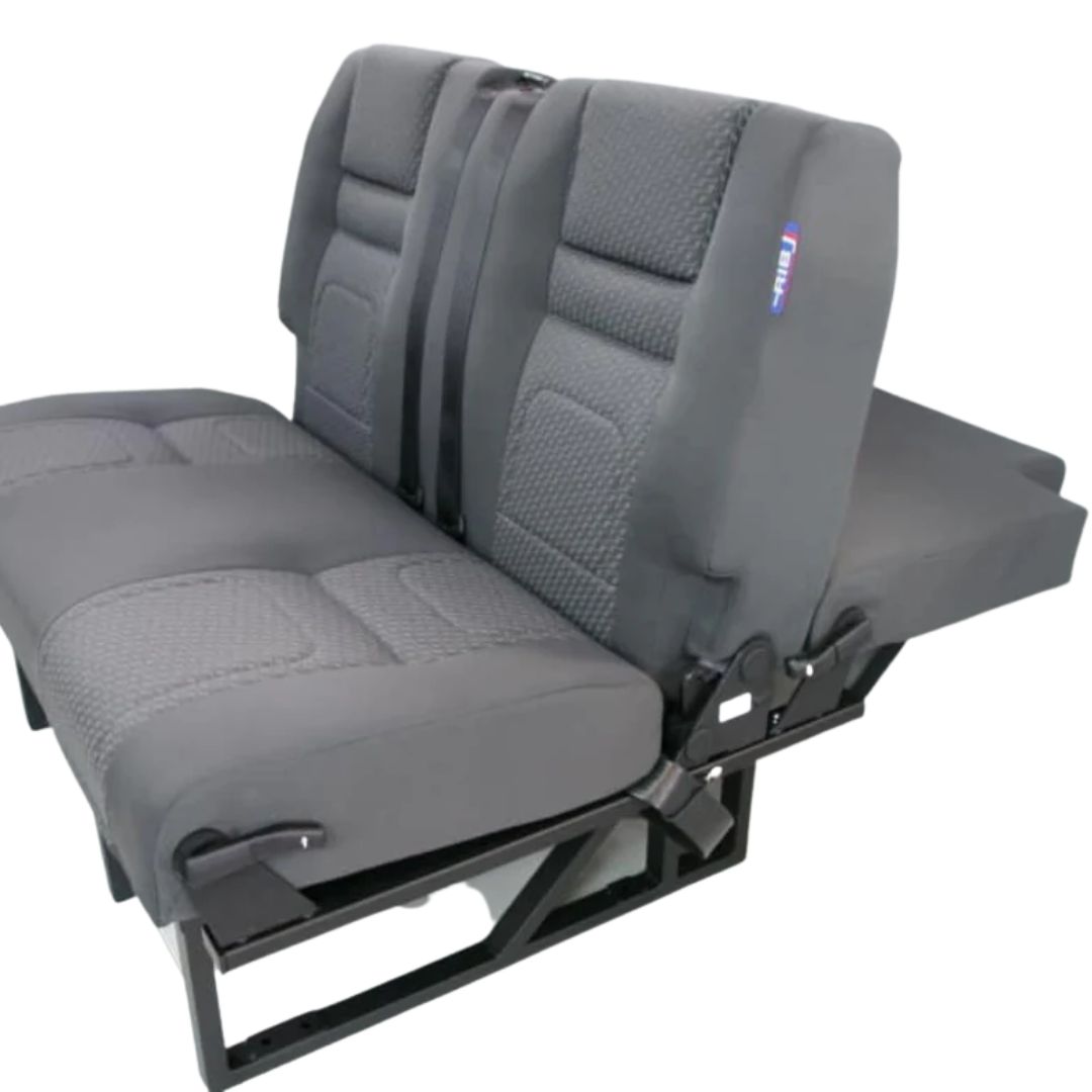 Rib bed 130cm Fixed with ISOFIX - Tassimo (Dark Grey fabric all over)-Seating & Beds-Rib- DC Leisure