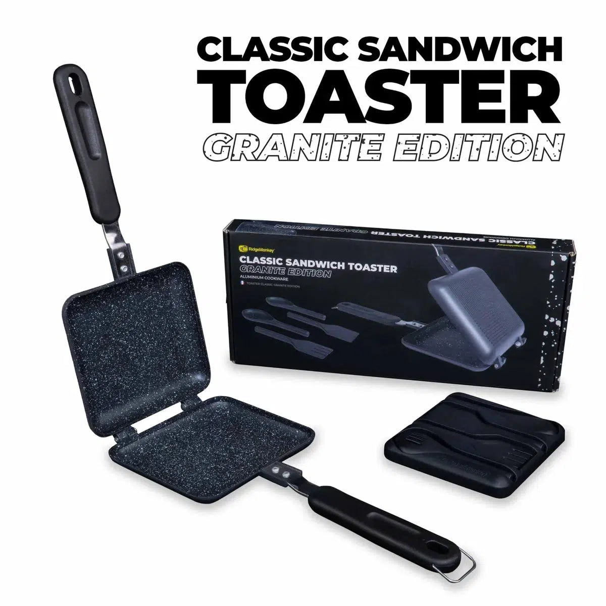 RidgeMonkey Classic Sandwich Toaster - Standard (Granite Edition)-Cookware-RidgeMonkey-RM774- DC Leisure