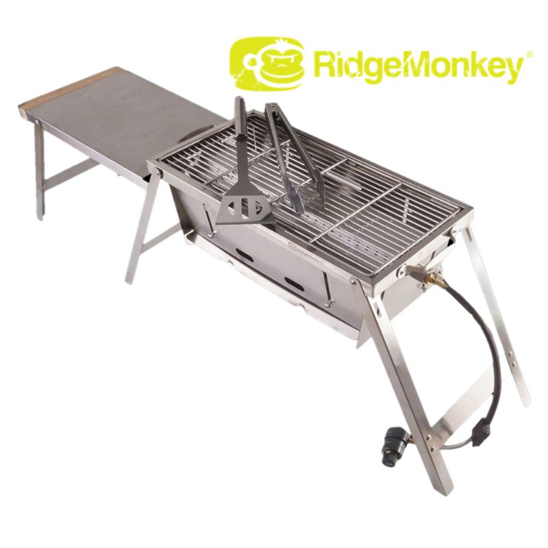 RidgeMonkey Grilla 3 in 1 Gas / Charcoal BBQ Fire Pit-BBQ-RidgeMonkey-5056210618790-RMGBBQ- DC Leisure