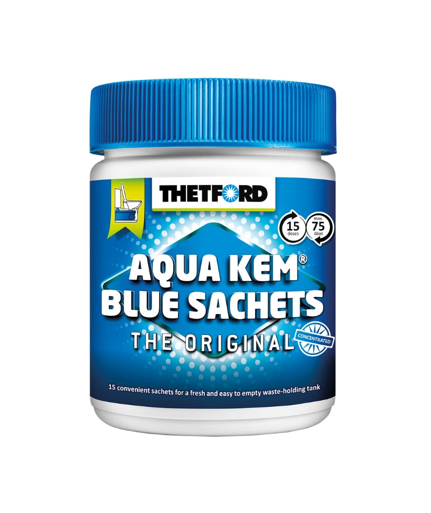 Thetford Aqua Kem Blue Sachets – Toilet Chemical for Waste Tanks (15 Sachets)-Tank Cleaner-Thetford- DC Leisure