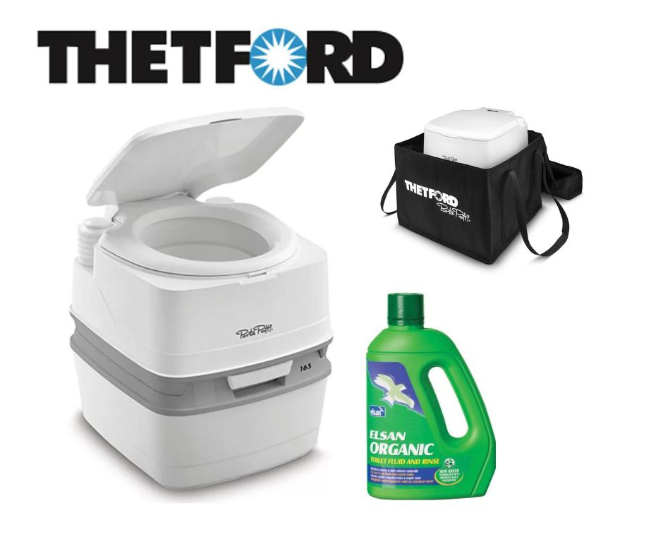 Thetford Porta Potti Qube 165 Portable Camping Caravan Toilet-Portable Toilets-Thetford-A0000208bundlebag-92806/060359/299901- DC Leisure