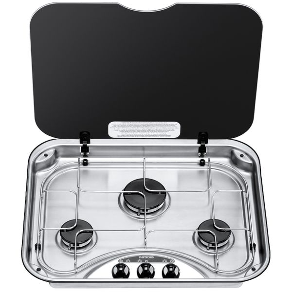 Thetford Series 345 Rectangular 3 Burner Hob 12V-Hobs & Combination Units-Thetford- DC Leisure
