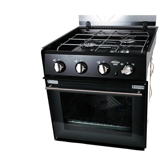 Thetford Triplex 3-Burner Caravan & Motorhome Cooker with 36L Oven and Grill – Compact, Lightweight, Stainless Steel Interior, 12V Electronic Ignition and Safety Lid Shut-Off-Kitchen Appliances-Thetford- DC Leisure