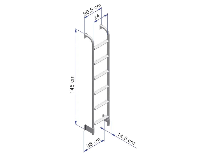 Thule 6 Step Ladder – Rear Mounted Lightweight Aluminium Ladder-Ladders-Thule- DC Leisure