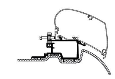 Thule Additional Roof Adapter Piece for Mercedes Sprinter 2007 > for LWB, XLWB Campers-Awning Adapters-Thule- DC Leisure