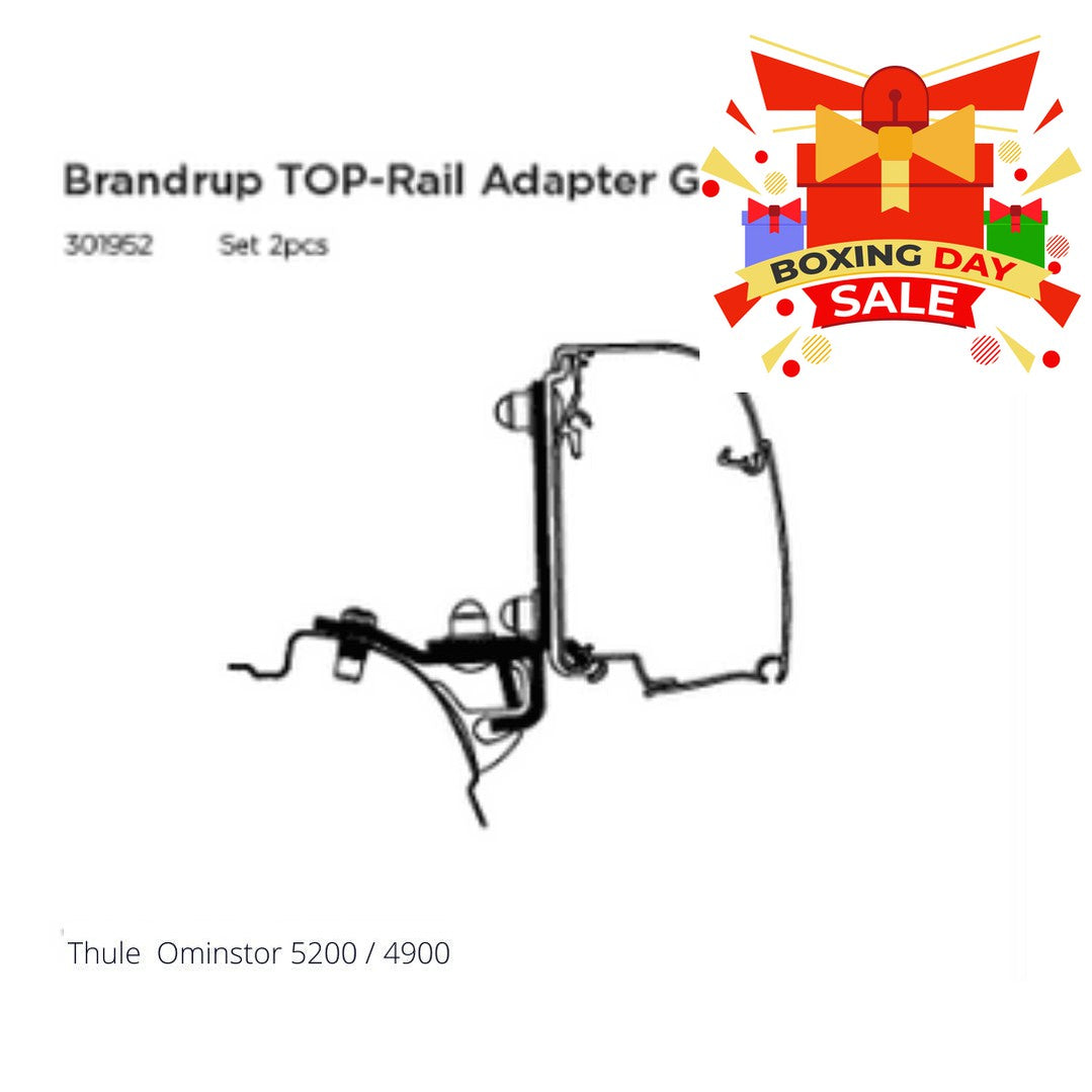 Thule Awning Adapter 4200 /5200 - VW T5/T6 Minivan Brandrup Top-Rail-Awning Adapters-Thule-KK5533C-301952- DC Leisure