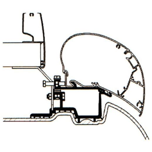 Thule Awning Adapter 6300 6200 - Mercedes Sprinter 2007> & VW Crafter 2007-16-Awning Adapters-Thule-KK5526-308073- DC Leisure