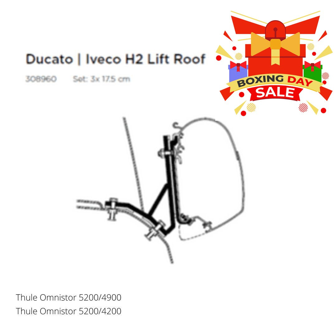 Thule Awning Adapter Ducato Iveco H2 Lift Roof-Awning Adapters-Thule-KK5534-308960- DC Leisure