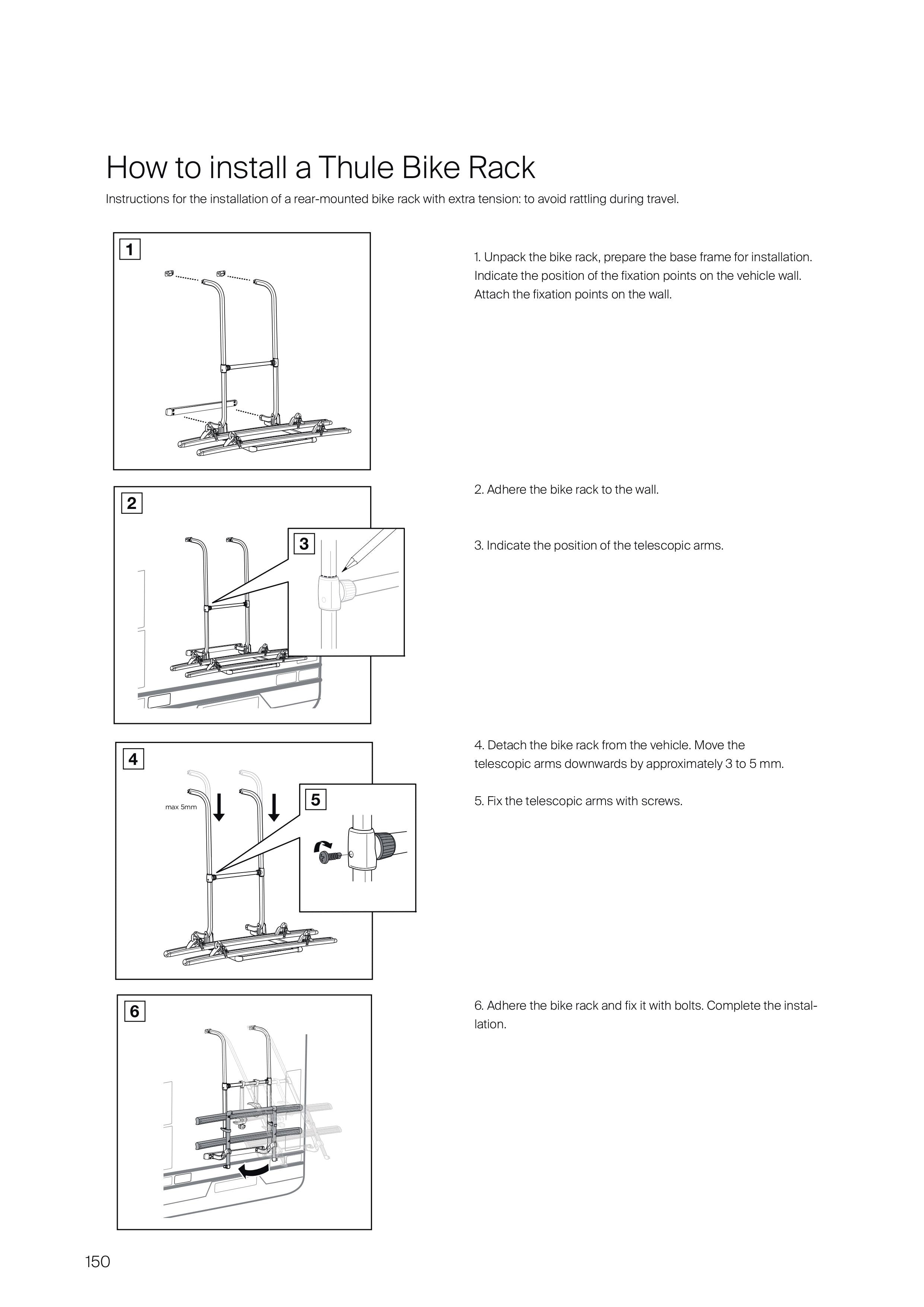 Thule Lift V16 – Vertical Bike Lift for Motorhome & Caravan Walls With Motorization Compatibility-Bike Rack-Thule- DC Leisure