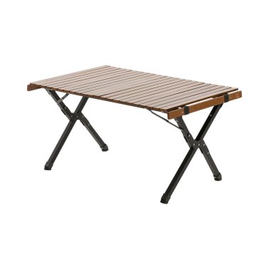 Travellife Iver Low Lounge/Coffee Folding Walnut Garden Camping Table 90cm (with bag)-Camp Furniture-Travellife- DC Leisure