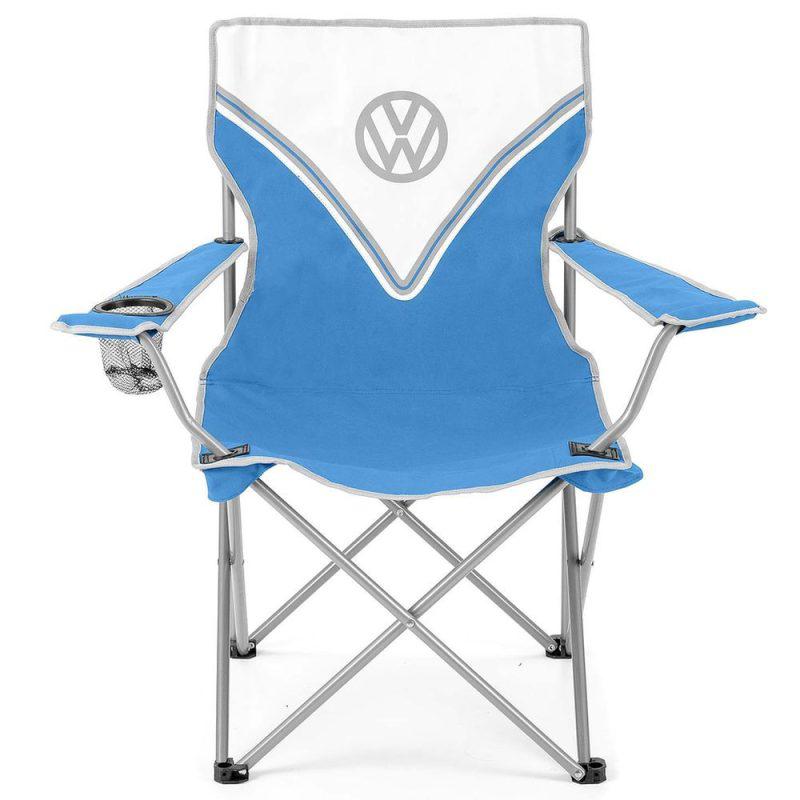VW Folding Camping Chair with Bag - Blue-Camping Chairs-VW Merch-107660B- DC Leisure