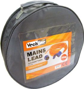 Vechline Mains Extension Lead with Carry Bag - 25m-Camping Accessories-Vechline-QQ016162A- DC Leisure