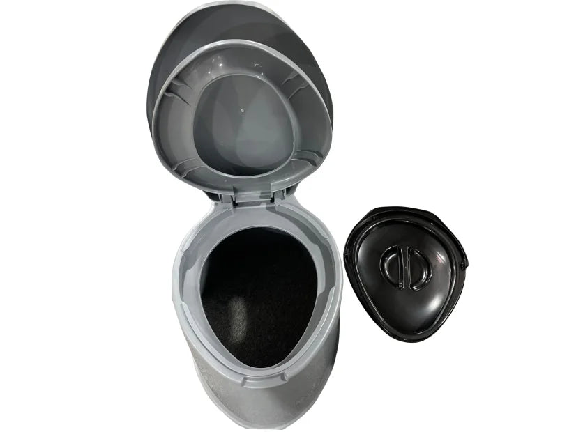 Via Mondo 6L XL Portable Toilet with Cover – Compact Caravan and Camping Toilet with 150 kg Capacity-Portable Toilets-Via Mondo- DC Leisure